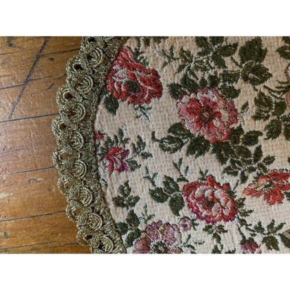 Vintage Group Muylle Belgium Tapestry 11" Round Chenille Doily - Picture 2 of 7